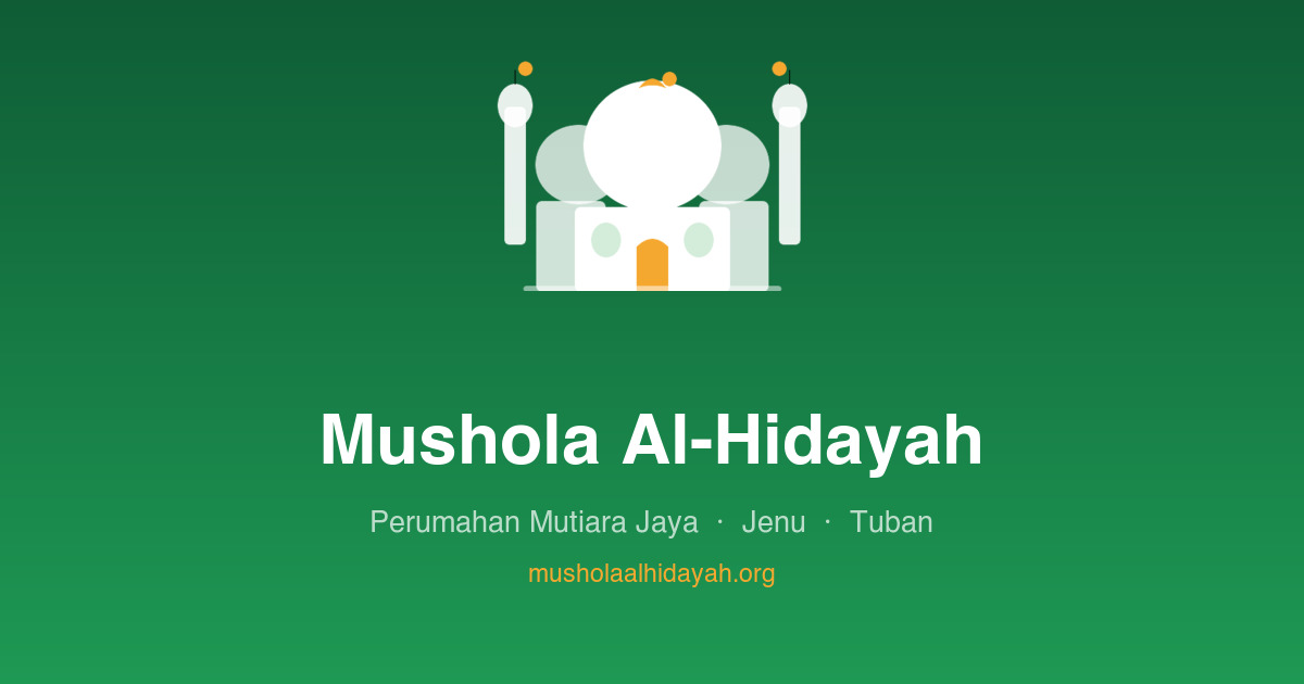 Mushola Jamingatul Hidayah: A Place of Worship Blending into Daily Life